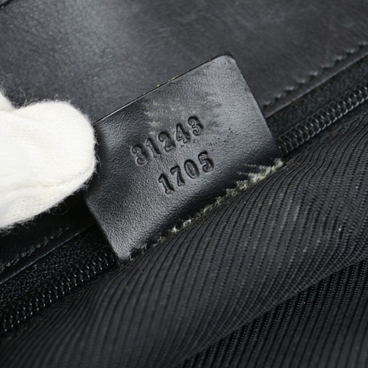 GUCCI Logo GG Pattern Shoulder Tote Bag Canvas Leather Black GHW Italy 62EC530