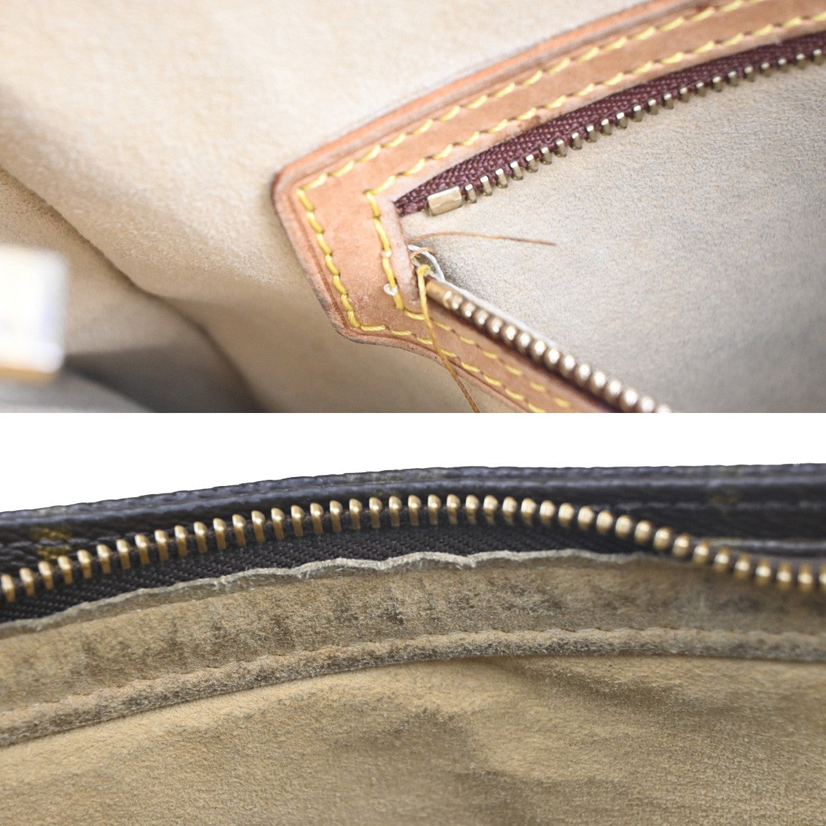 LOUIS VUITTON Logo Looping GM Shoulder Bag Monogram Leather Brown M51145 88YH944