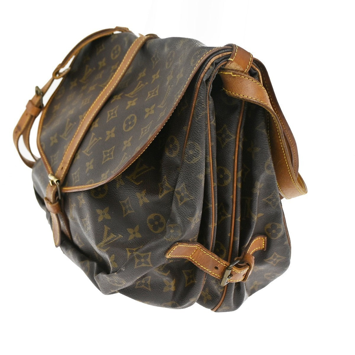 LOUIS VUITTON Saumur 35 Shoulder Bag Monogram Leather BN France M42254 80CA373