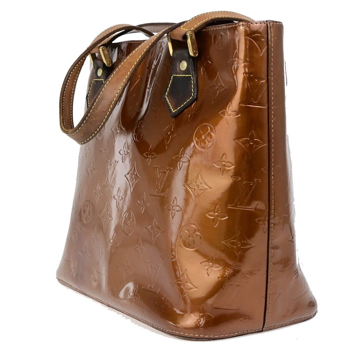 LOUIS VUITTON Houston Shoulder Bag Monogram Vernis Leather Bronze M91122 05EC927