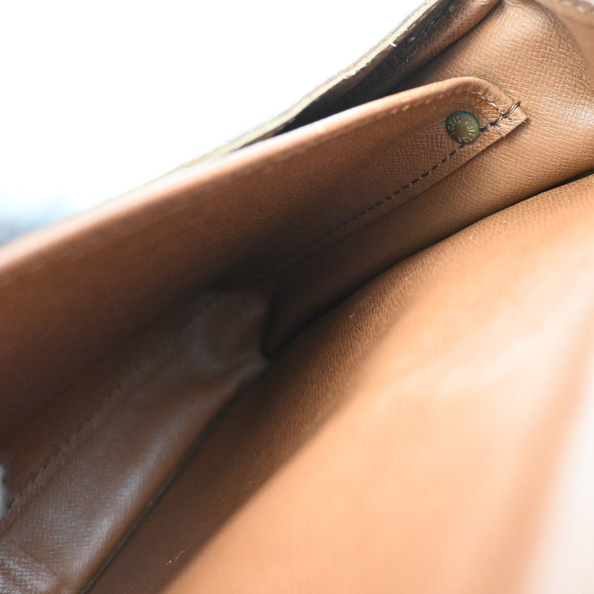 LOUIS VUITTON Cartouchiere MM Shoulder Bag Monogram Leather Brown M51253 89EF868