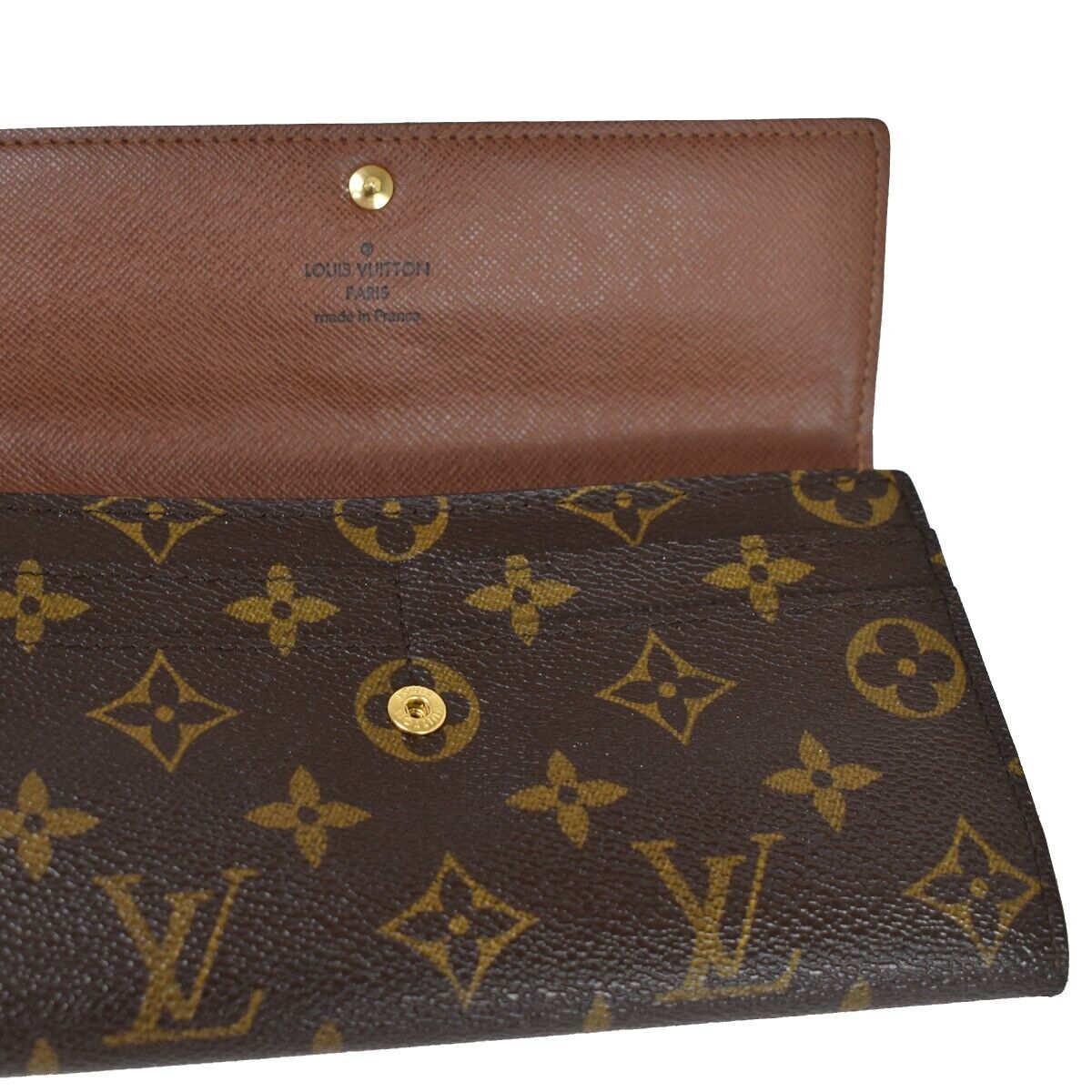 LOUIS VUITTON 2 Set Bifold Trifold Long Wallet Monogram Mat Leather BN 66YD247