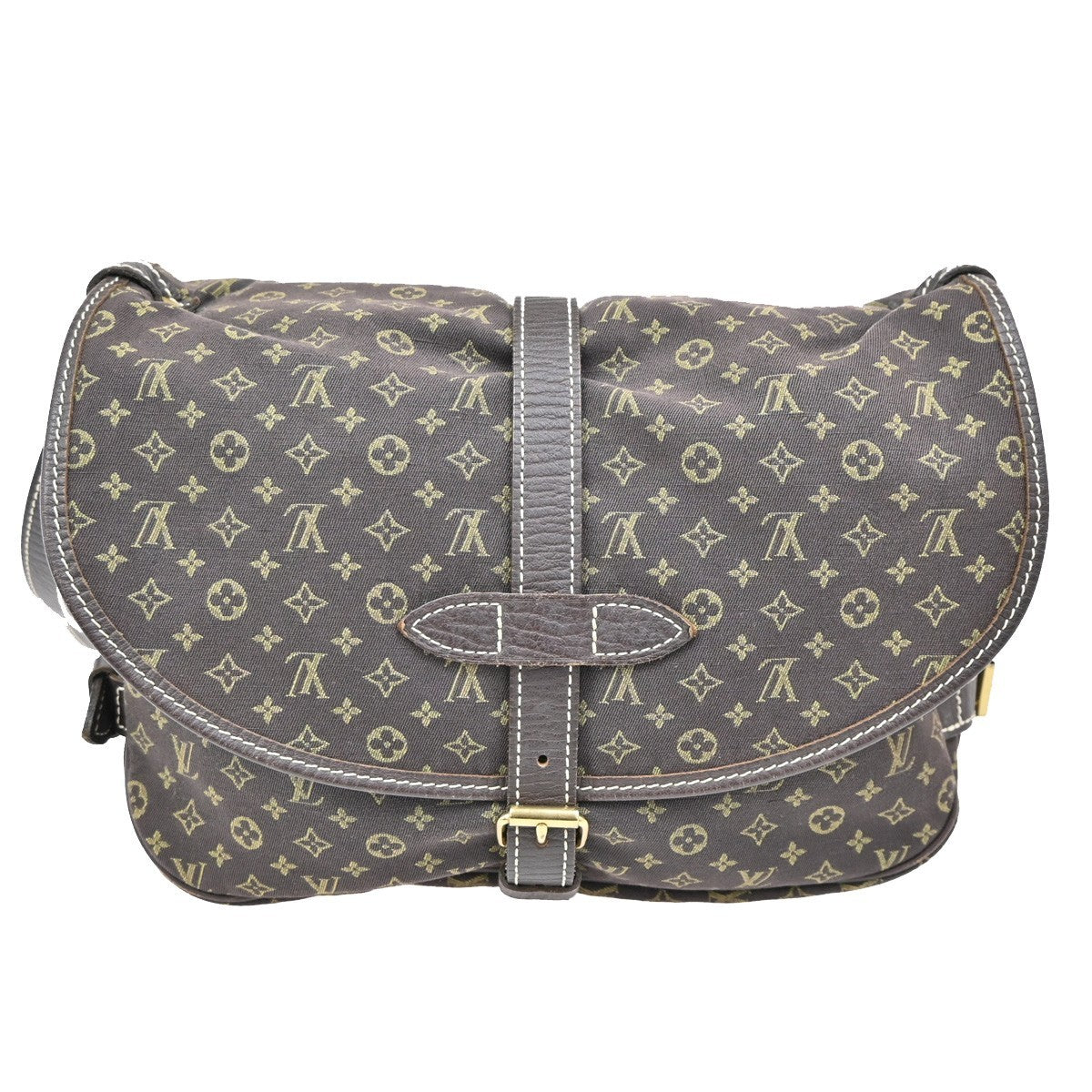 LOUIS VUITTON Saumur 30 Shoulder Bag Monogram Mini Lin Canvas BN M95227 72EF891
