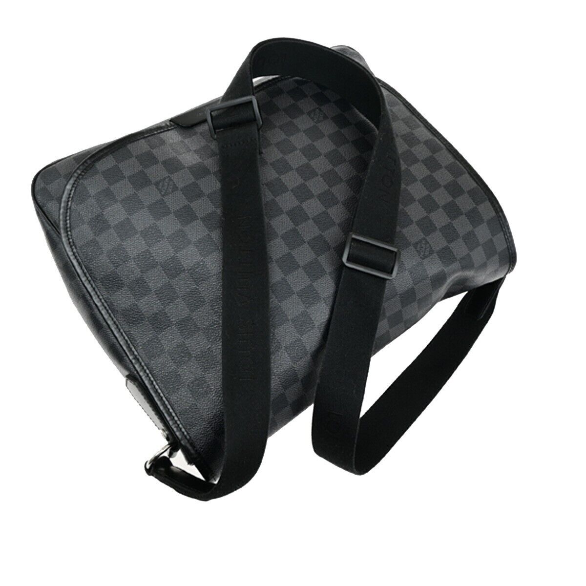 LOUIS VUITTON Daniel MM Shoulder Bag Damier Graphite Leather BK N58029 73EE029