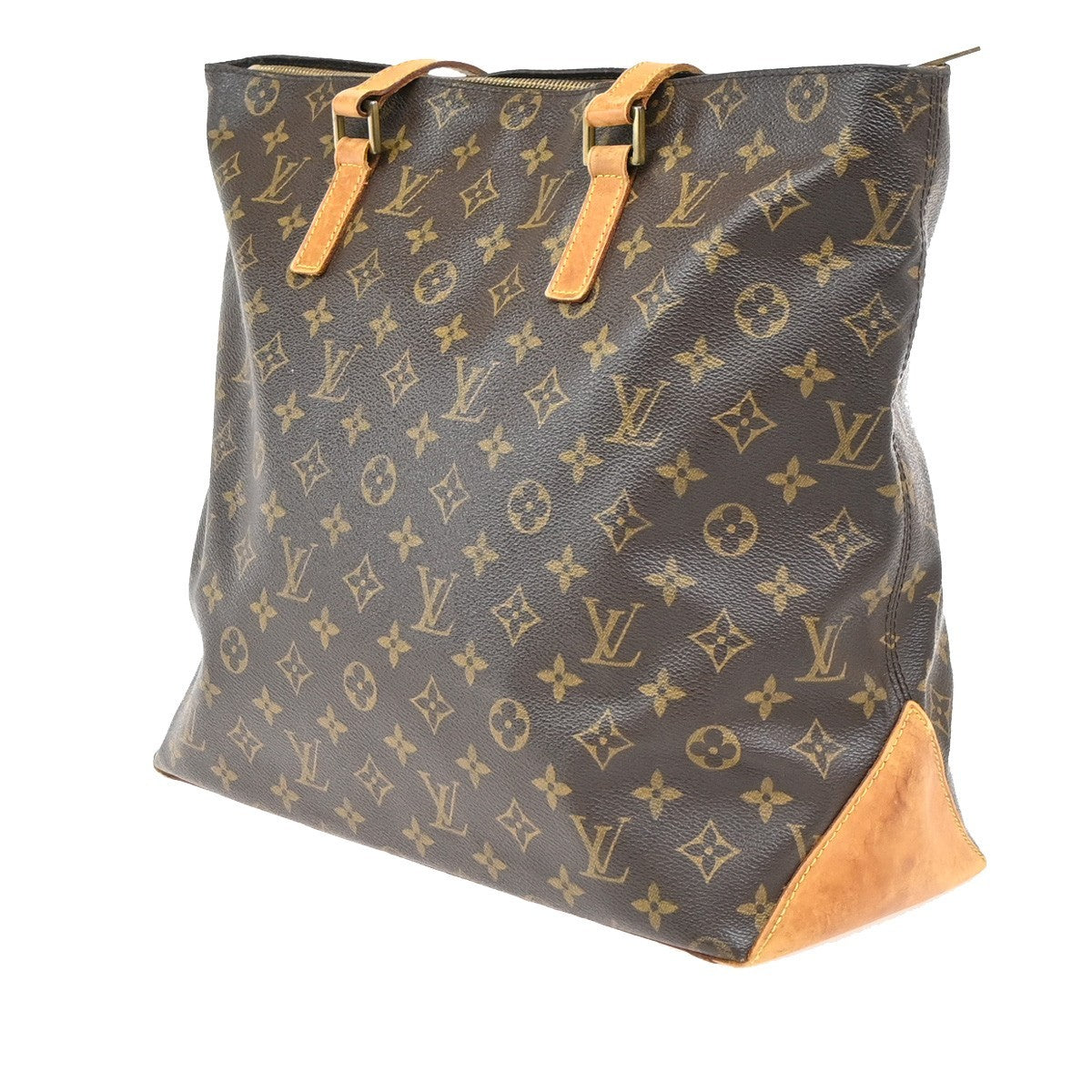 LOUIS VUITTON Cabas Mezzo Shoulder Bag Monogram Leather Brown M51151 73ZA298
