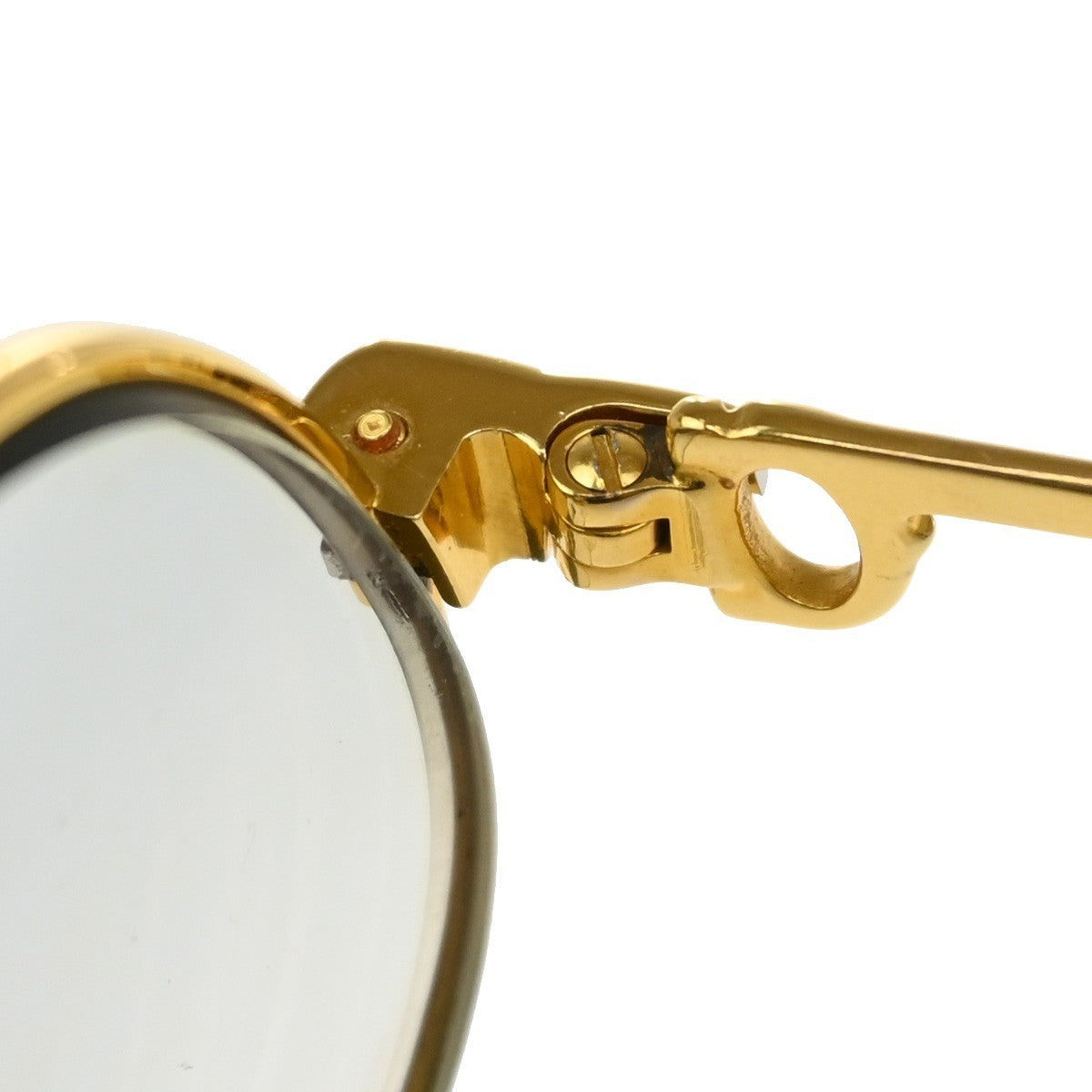 CARTIER Logo Trinity Reading Glasses Eye Wear Metal Plastic Gold France 80RF624