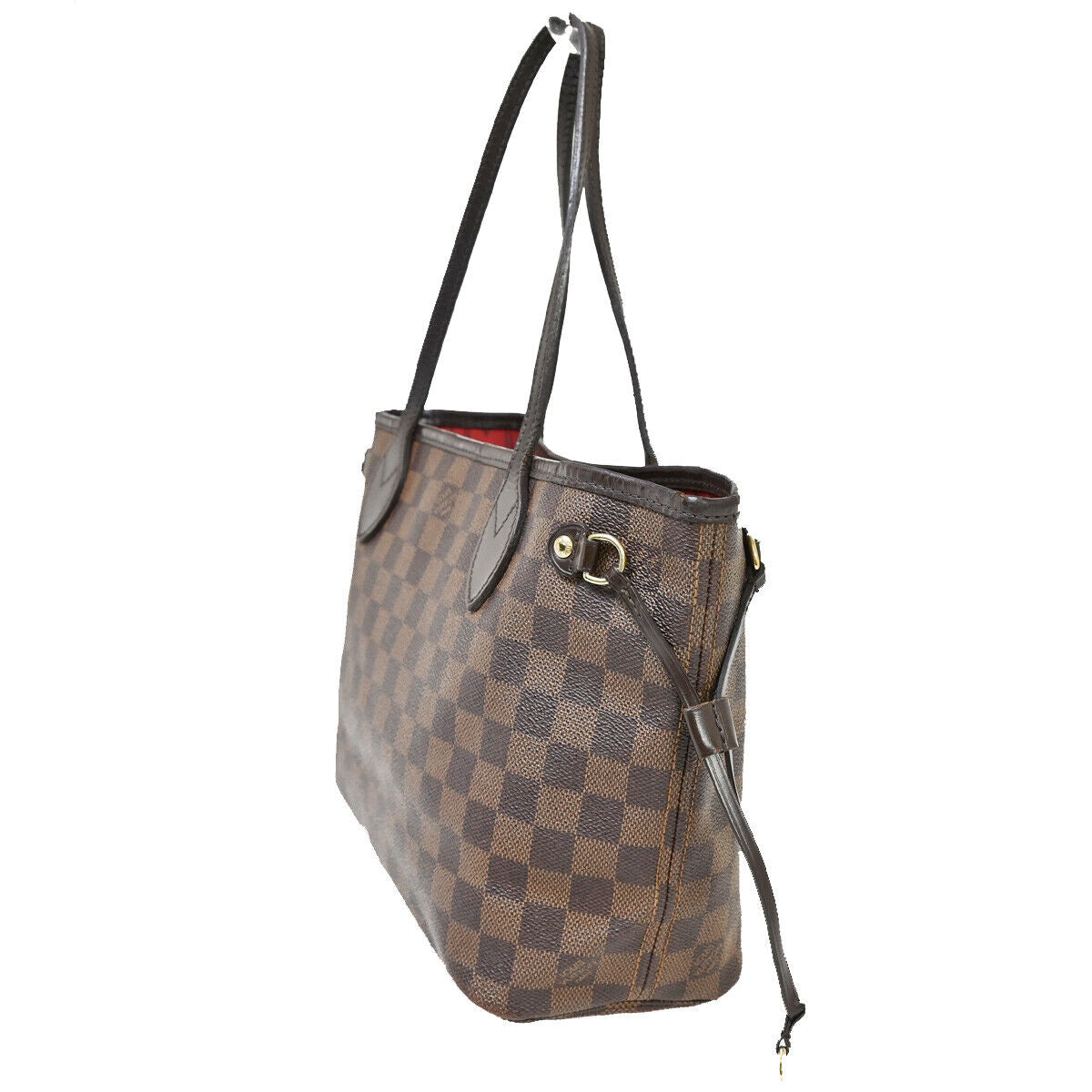 LOUIS VUITTON Neverfull PM Shoulder Tote Bag Damier Leather Brown N51109 18YE343