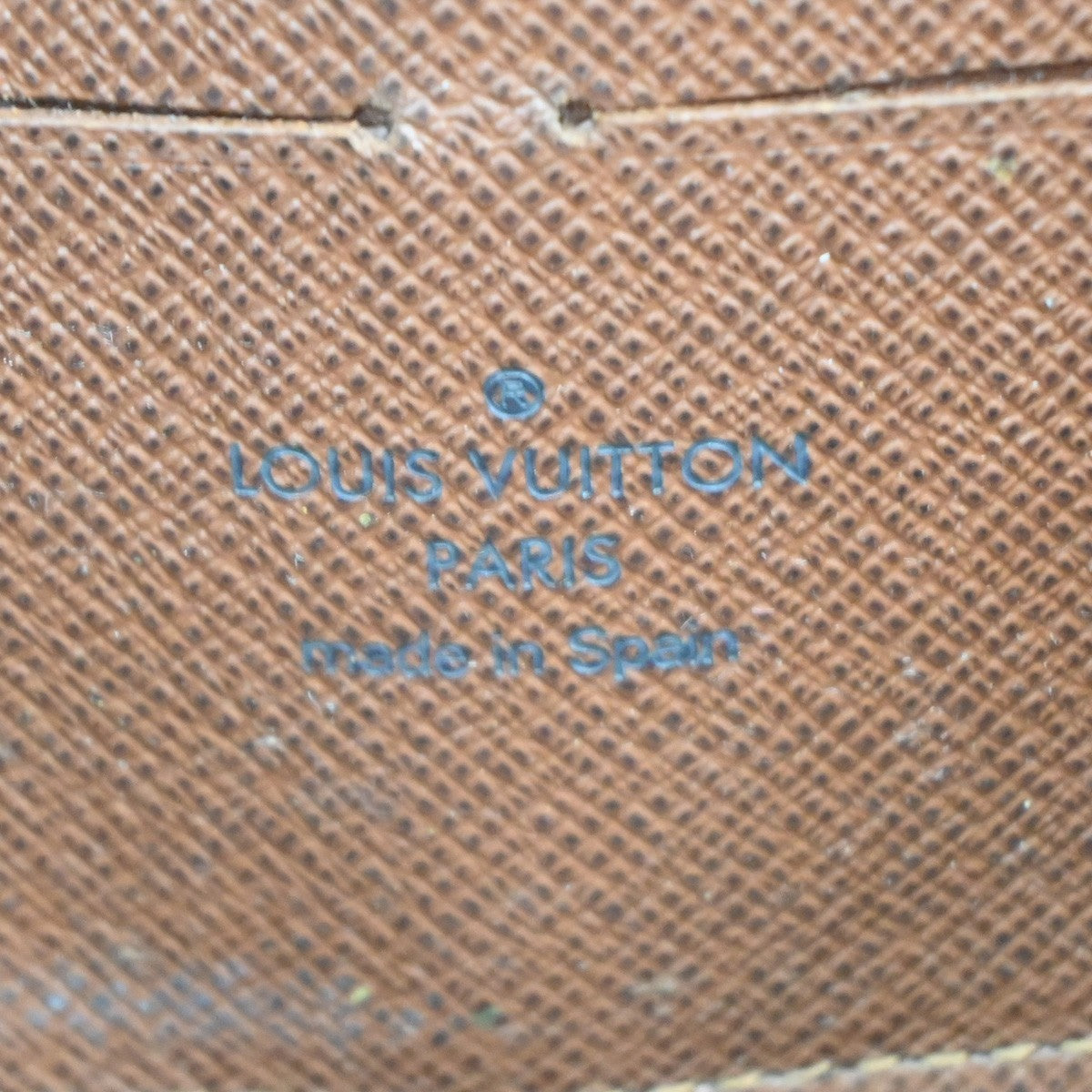 LOUIS VUITTON Logo Long Zippy Wallet Monogram leather Brown Spain M60017 04MA675