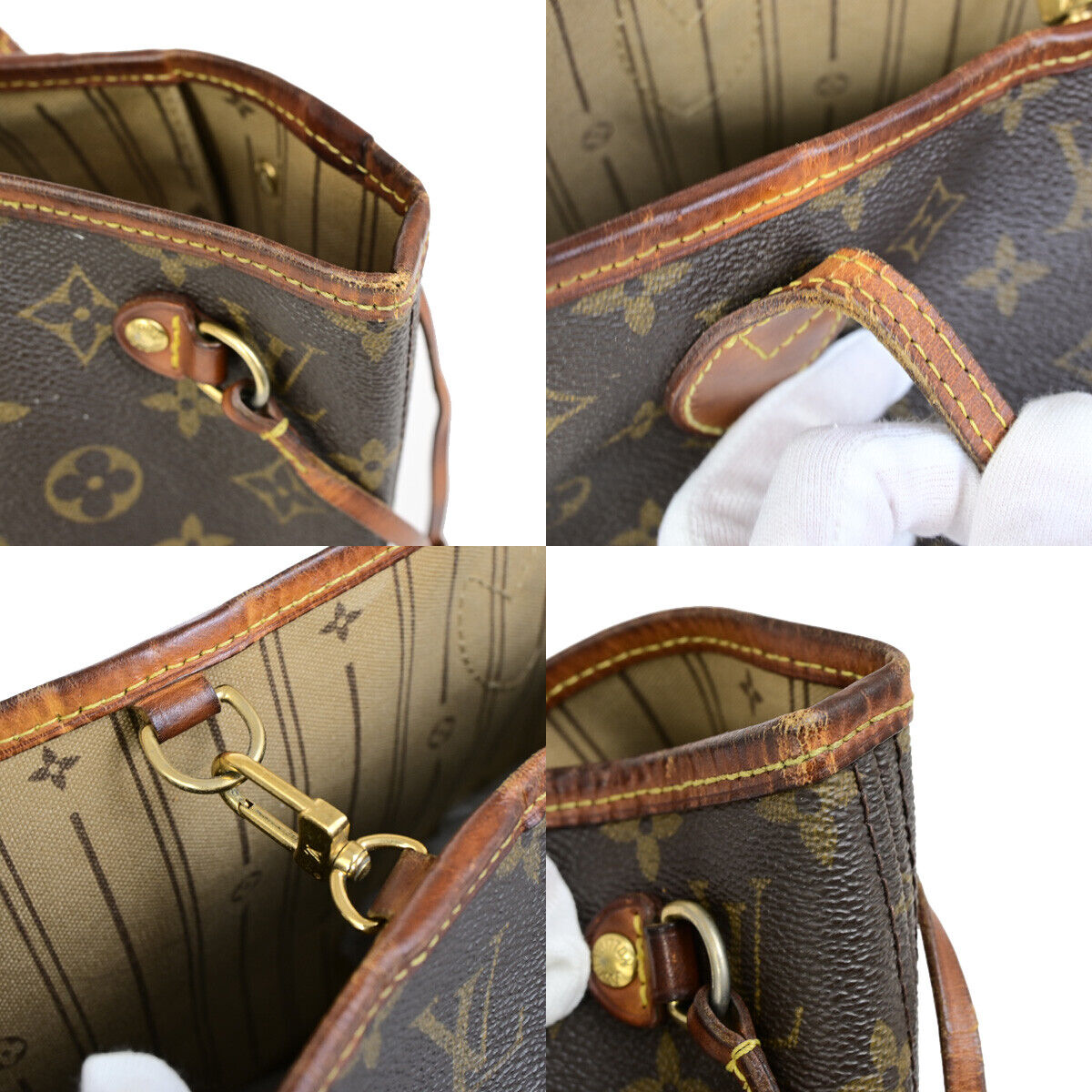 LOUIS VUITTON Neverfull PM Shoulder Tote Bag Monogram Leather BN M40155 18SJ452