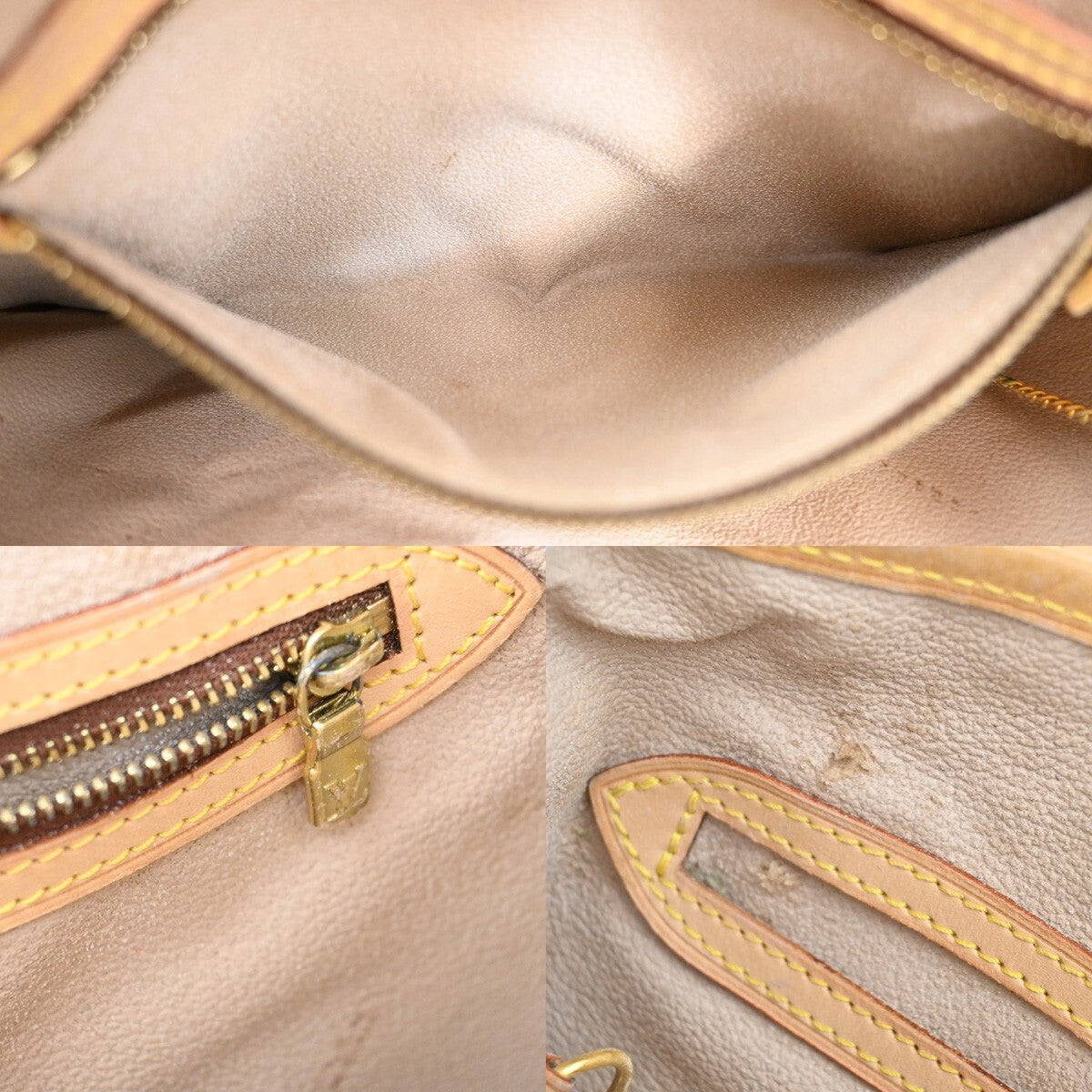 LOUIS VUITTON BUCKET GM Shoulder Tote Bag Monogram Leather Brown M42236 33EF194