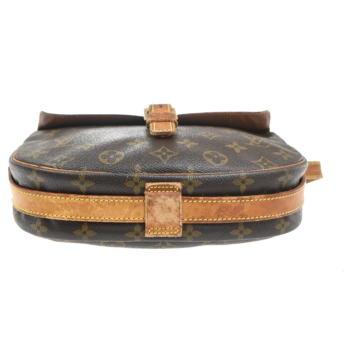 LOUIS VUITTON Jeune Fille GM Shoulder Bag Monogram Leather Brown M51225 65MA379