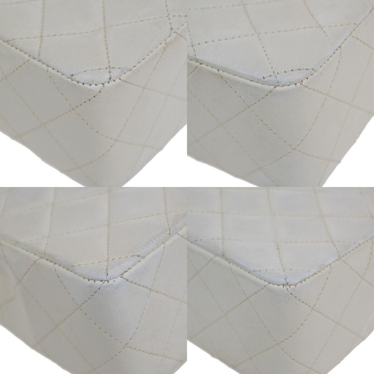 CHANEL CC Logo Matelasse 23 Chain Shoulder Bag Leather White GHW 667RJ821