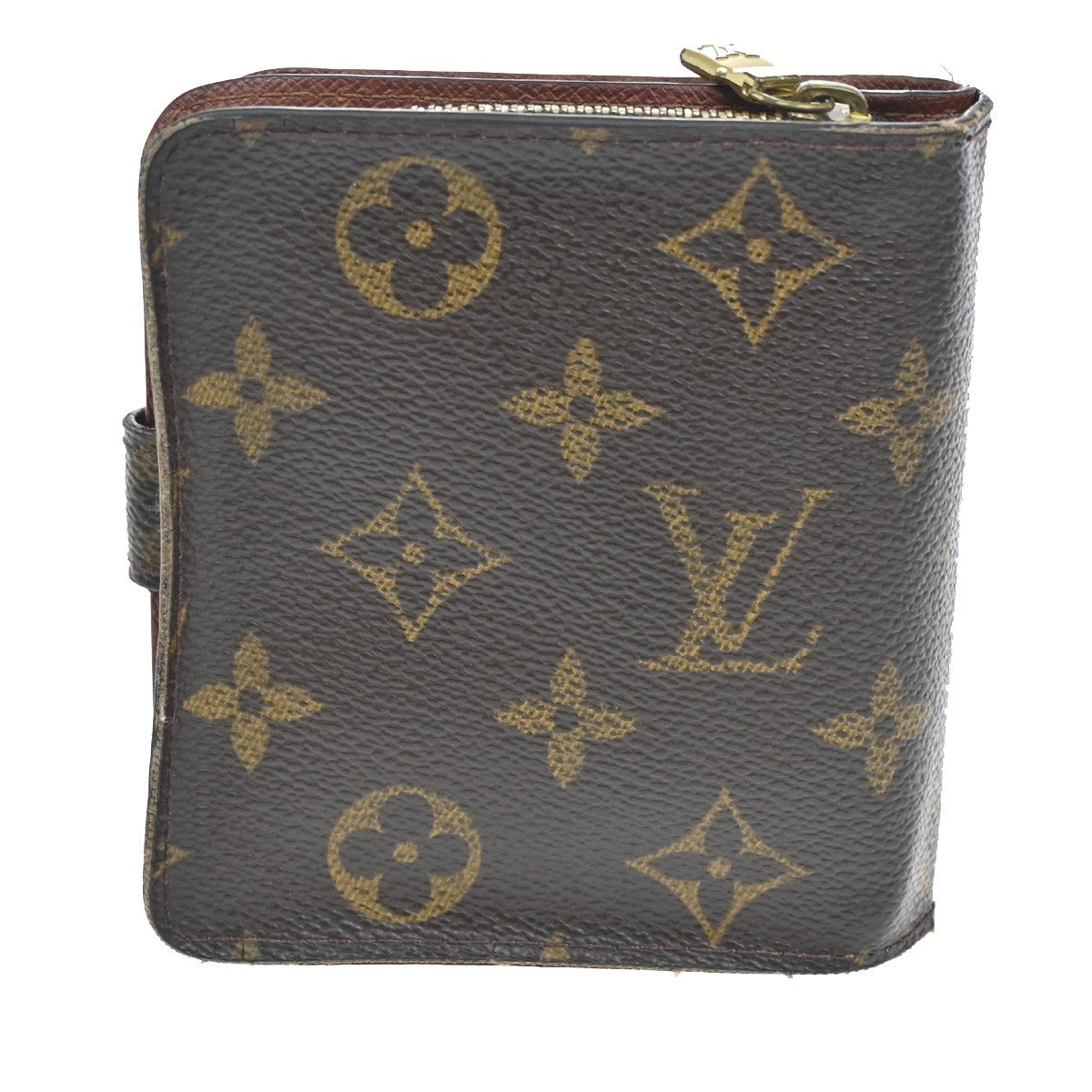 LOUIS VUITTON Compact Zip Bifold Wallet Monogram Leather France M61667 07CA388