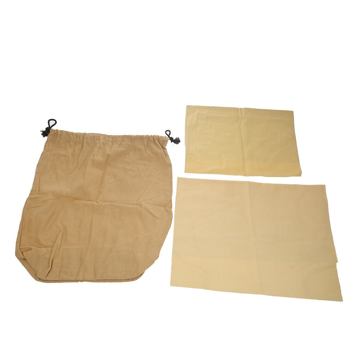 LOUIS VUITTON Logo 10 Set Drawstring Dust Bag Canvas Cotton Beige Brown 09YH868
