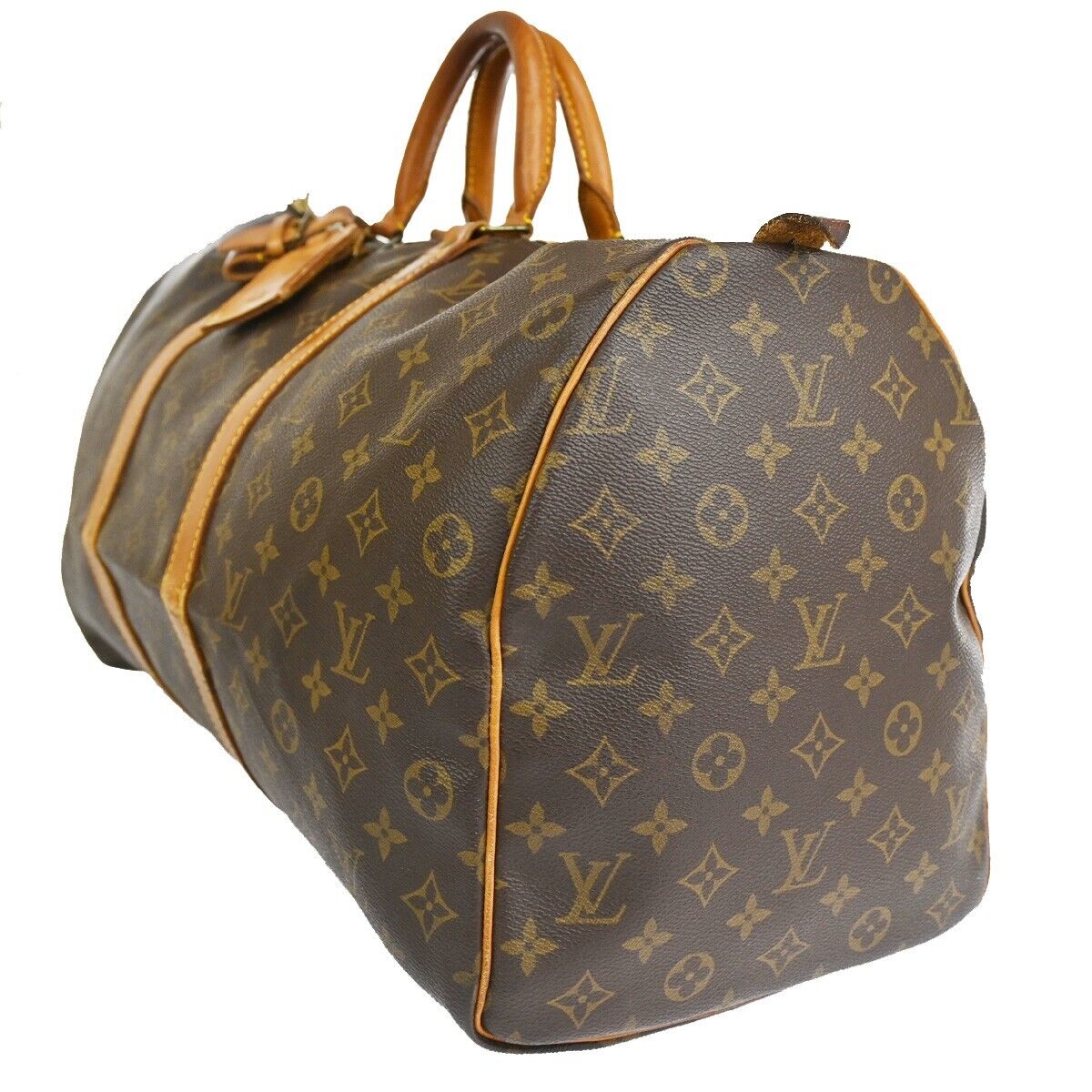 LOUIS VUITTON Keepall 50 Travel Hand Bag Monogram Leather Brown M41426 88YE260