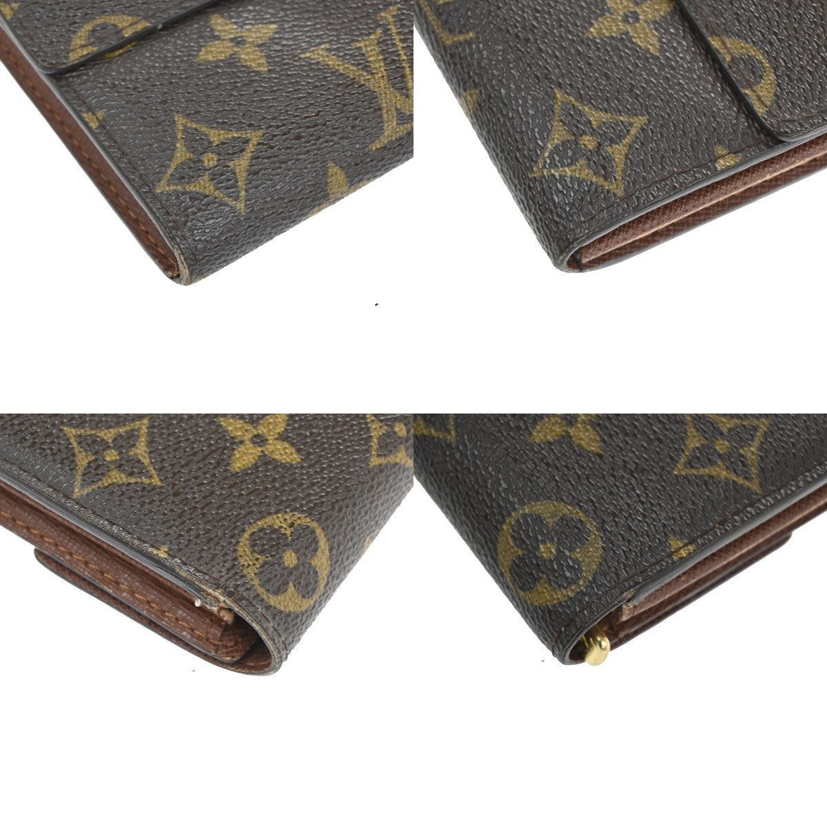 13.Live LOUIS VUITTON 3 Set Bifold Wallet Canvas Monogram Idylle Leather 66KC398