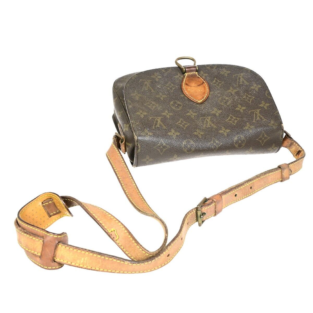 LOUIS VUITTON Saint Cloud GM Shoulder Bag Monogram Leather Brown M51242 63EB718