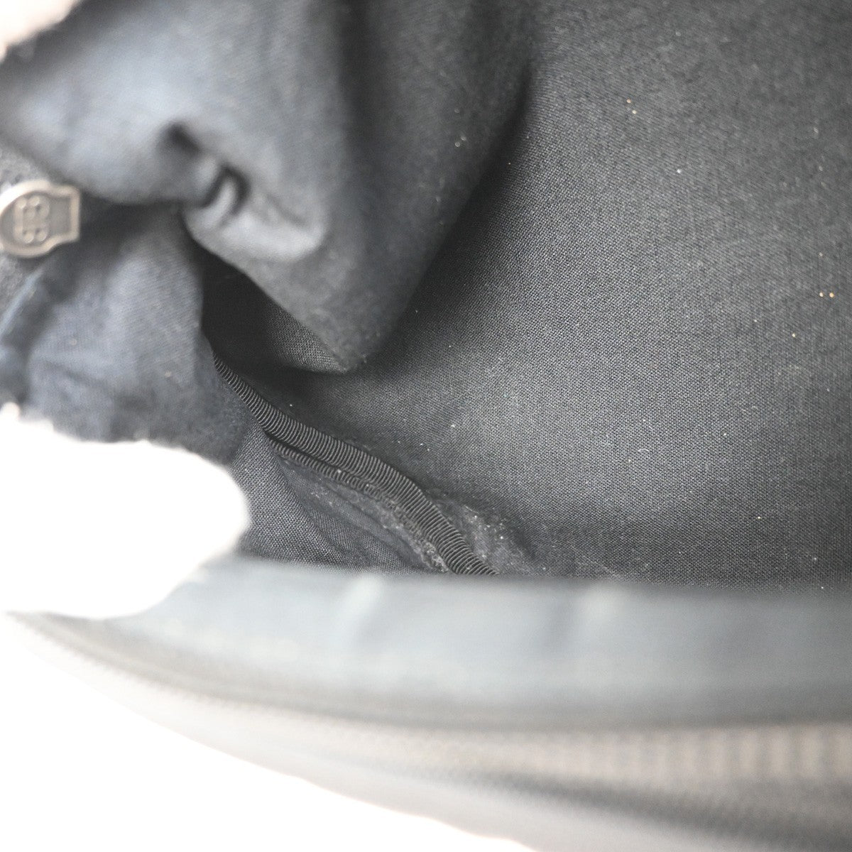 BALENCIAGA Logo Explorer Belt Bum Bag Canvas Leather Black Italy 85FC134