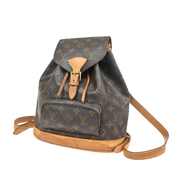 LOUIS VUITTON Montsouris MM Backpack Bag Monogram Leather Brown M51136 72KC944