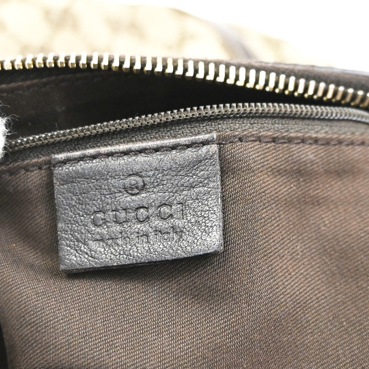GUCCI GG Pattern Abbey D-ring Shoulder Bag Canvas Leather Brown Italy  30KC604