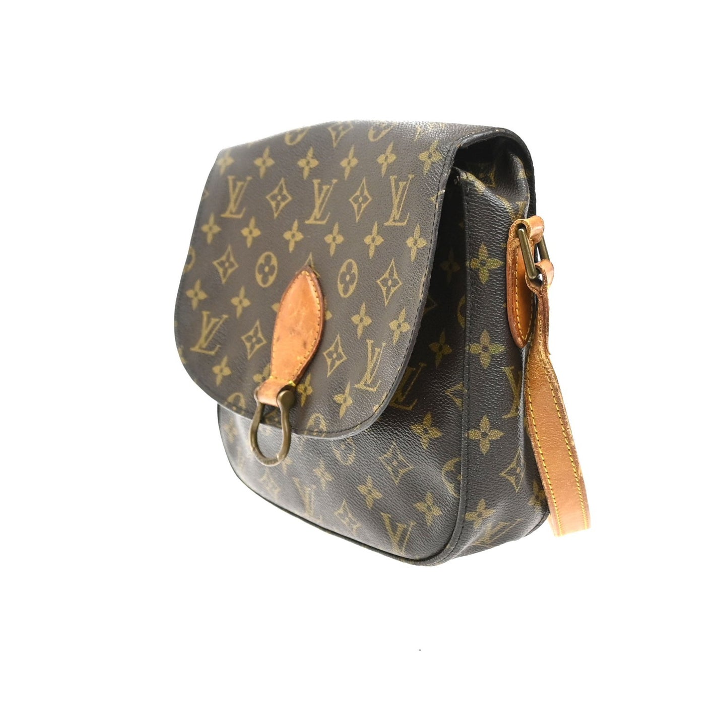 LOUIS VUITTON Saint Cloud GM Shoulder Bag Monogram Leather Brown M51242 80MA658