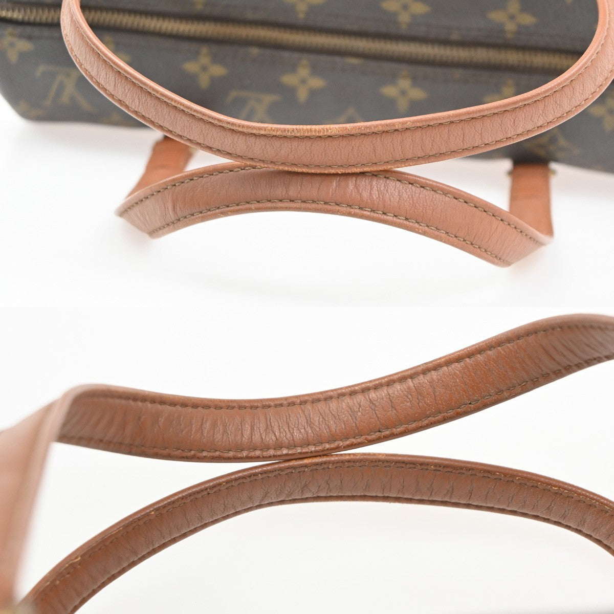 LOUIS VUITTON Logo PAPILLON 30 Hand Bag Monogram Leather Brown M51365 31PA142