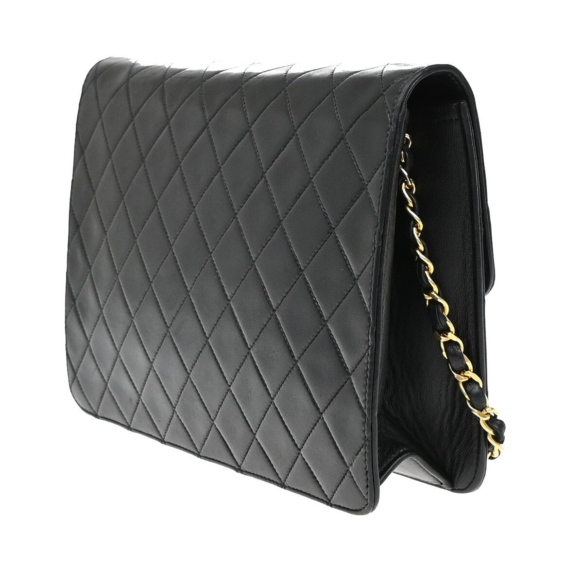 CHANEL CC Logo Matelasse 25 Chain Shoulder Bag Leather Black GHW 675RF301
