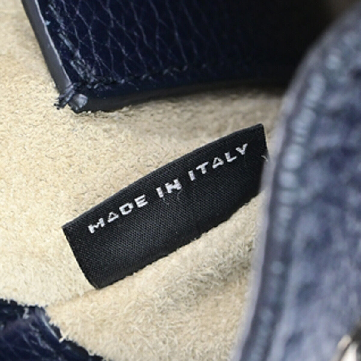 PRADA Logo Backpack Bag Leather Navy Blue Baltico Silver Italy 667RK115