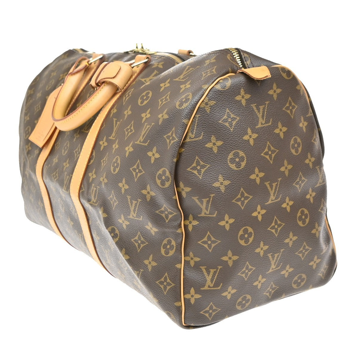 LOUIS VUITTON Keepall 50 Travel Hand Bag Monogram Leather Brown M41426 99KP217
