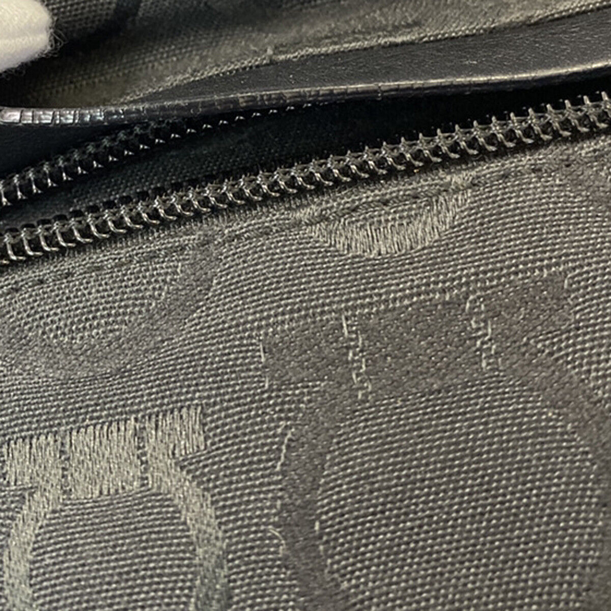 SALVATORE FERRAGAMO Logo Gancini Bum Bag Canvas Leather Black SHW Italy 05YE727