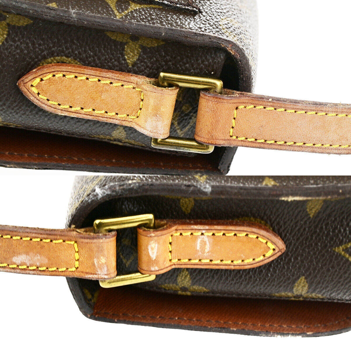 LOUIS VUITTON Saint Cloud MM Shoulder Bag Monogram Leather Brown M51243 80YG517