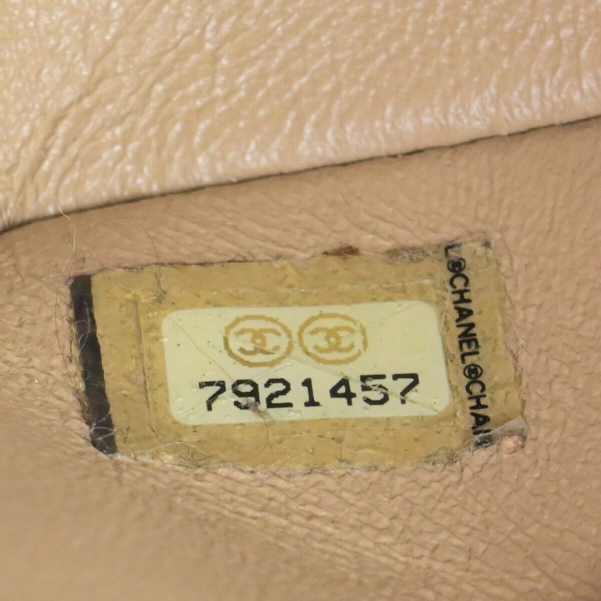 CHANEL CC Matelasse 25 Double Flap Chain Shoulder Bag Leather Beige GHW 652RK742