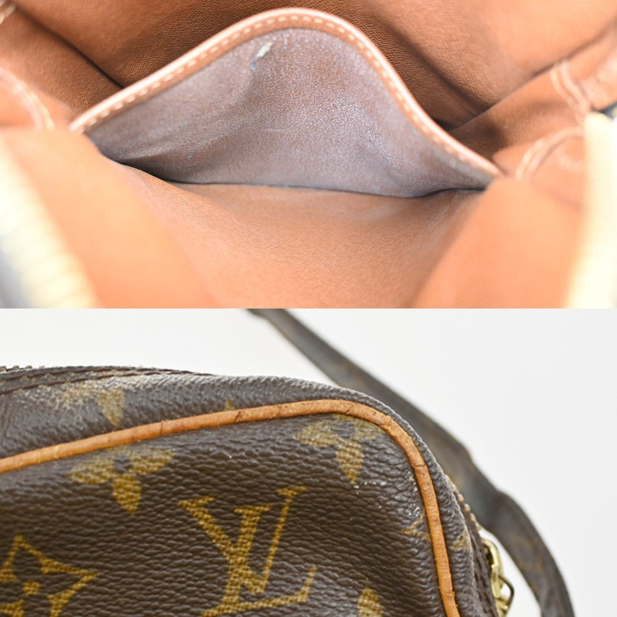 LOUIS VUITTON Danube Shoulder Bag Monogram Leather Brown France M45266 33SA093