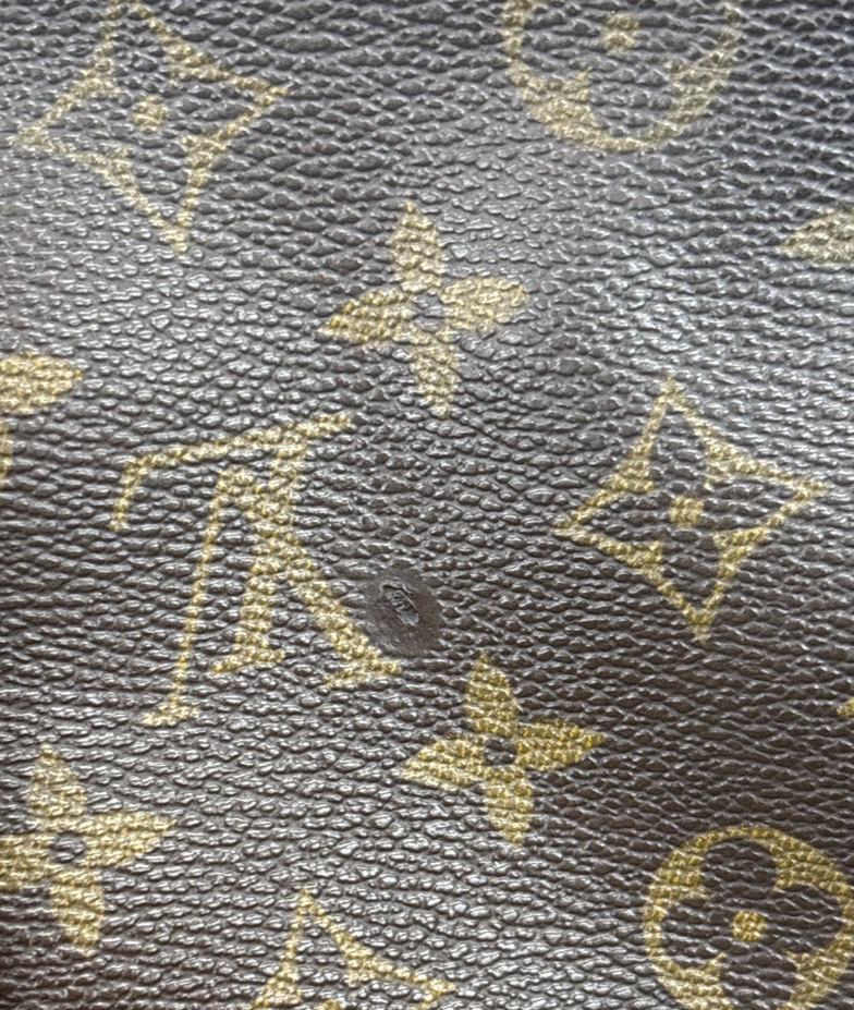 LOUIS VUITTON Logo Saumur 30 Shoulder Bag Monogram Leather Brown M42256 86MA434