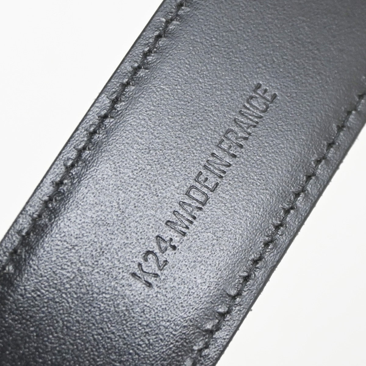 MUST DE CARTIER Logo Santos Waist Belt Leather Black GHW SHW France 66YH979