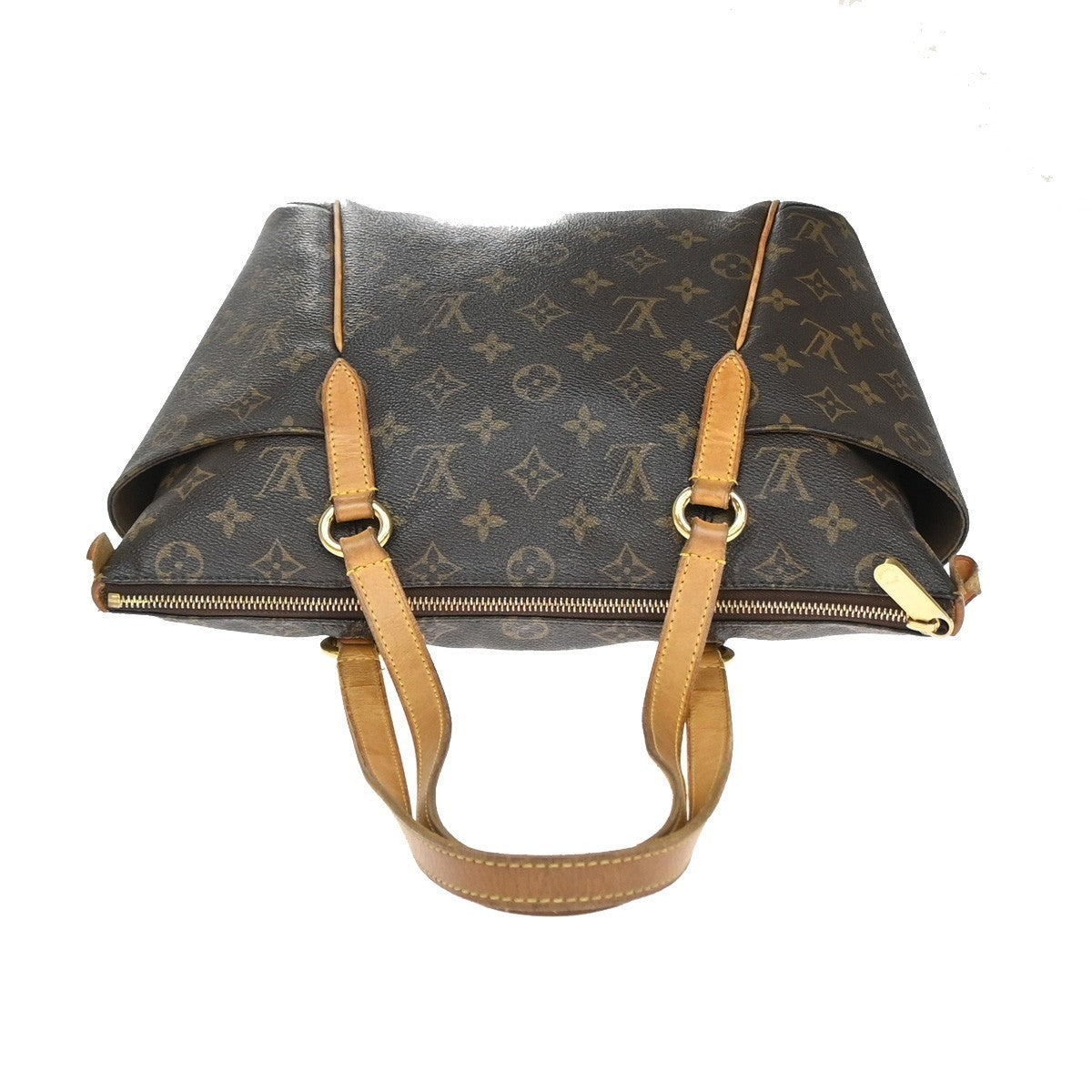 LOUIS VUITTON Logo Totally PM Shoulder Bag Monogram Leather Brown M56688 99YJ098