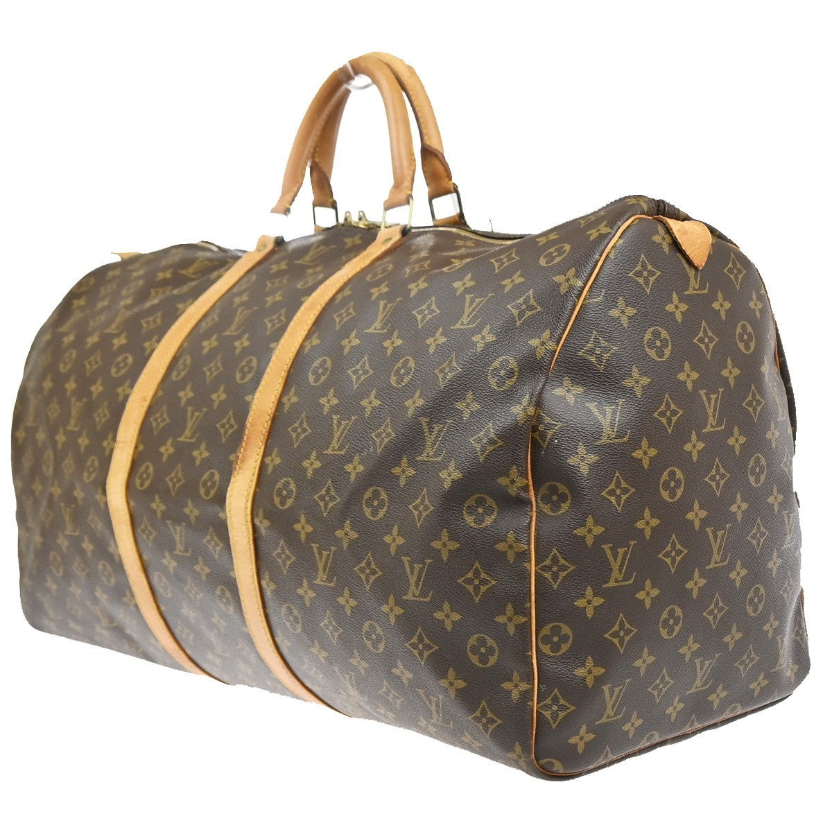 LOUIS VUITTON Keepall 60 Travel Hand Bag Monogram Leather Brown M41422 70MA525