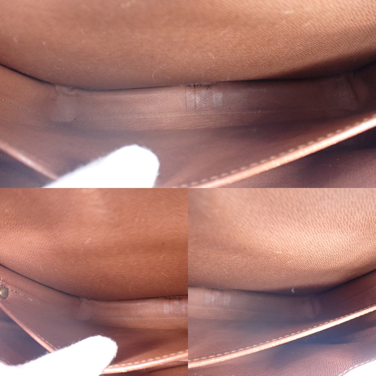LOUIS VUITTON Cartouchiere GM Shoulder Bag Monogram Leather Brown M51252 32KC955