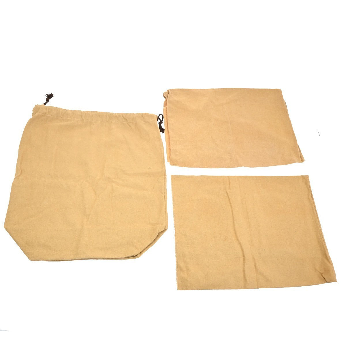 LOUIS VUITTON Logo 10 Set Dust Bag Drawstring Canvas Cotton Beige Brown 09KB918