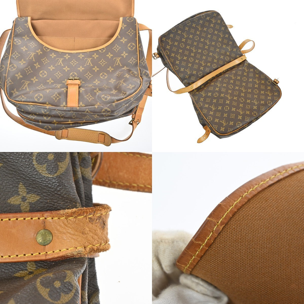 LOUIS VUITTON Saumur 35 Shoulder Bag Monogram Leather BN France M42254 83KC992
