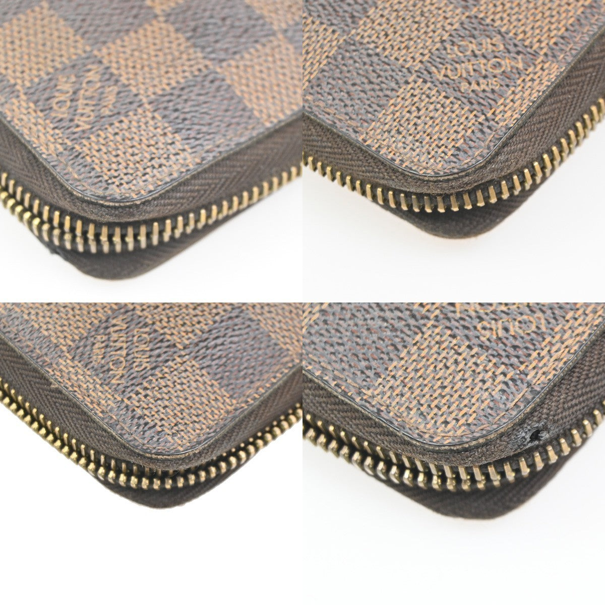 LOUIS VUITTON Zippy Wallet Zip Around Wallet Damier Ebene Brown N60015 09KC304