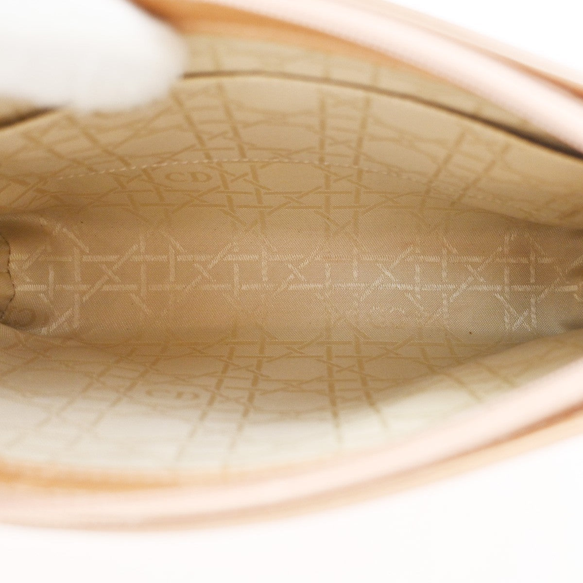 CHRISTIAN DIOR  Crossbody Shoulder Bag Patent Leather Beige SHW Italy 05CA914
