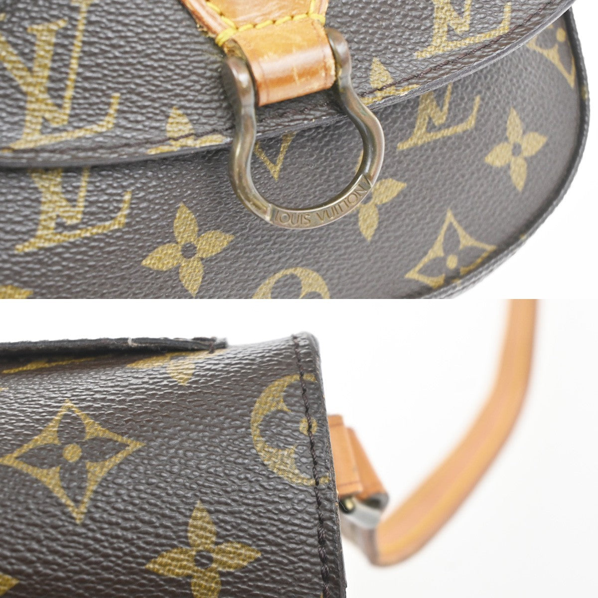 LOUIS VUITTON Mini Saint Cloud Shoulder Bag Monogram Leather BN M51244 32MA504