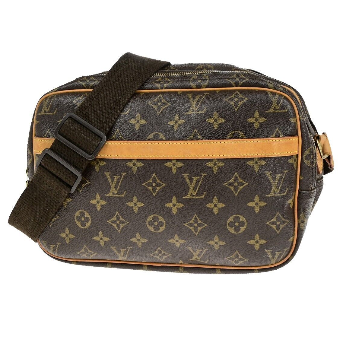LOUIS VUITTON Reporter PM Crossbody Shoulder Bag Monogram Leather M45254 17ED015