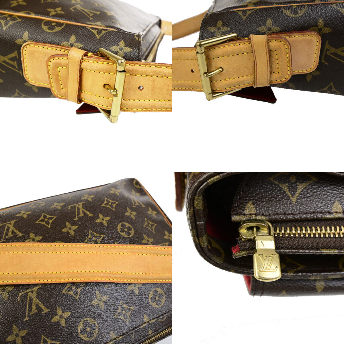 LOUIS VUITTON Viva Cite GM Shoulder Bag Monogram Leather Brown M51163 15YG491