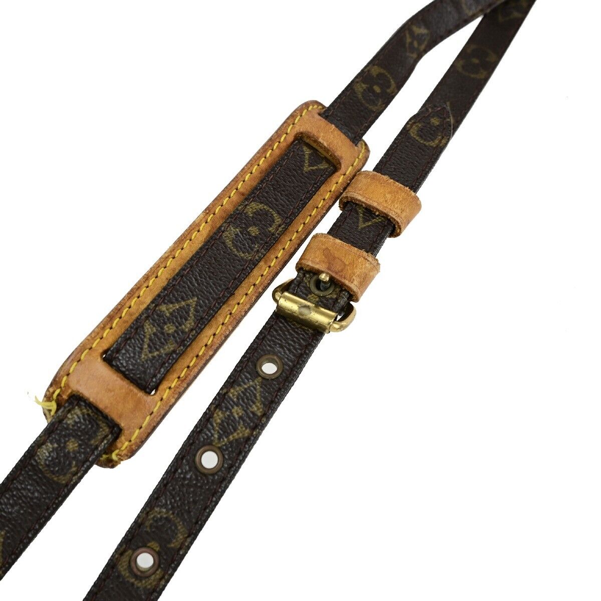 LOUIS VUITTON Danube Shoulder Bag Monogram Leather Brown France M45266 64ED013