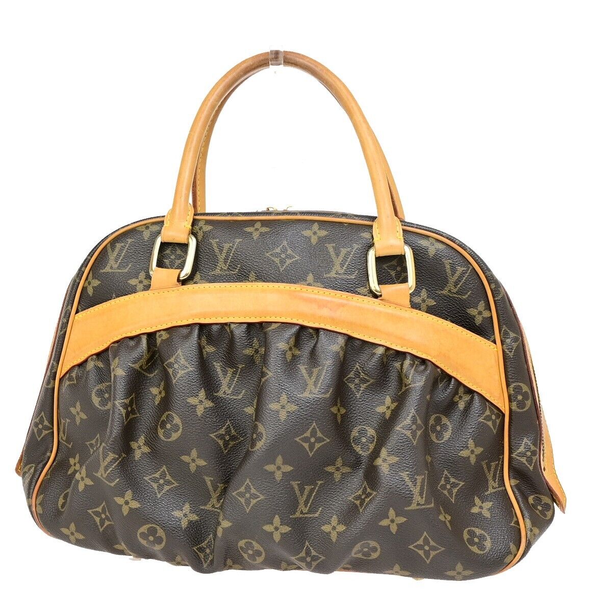 LOUIS VUITTON Mitzi Tote Hand Bag Monogram Leather Brown Spain M40058 12KA484