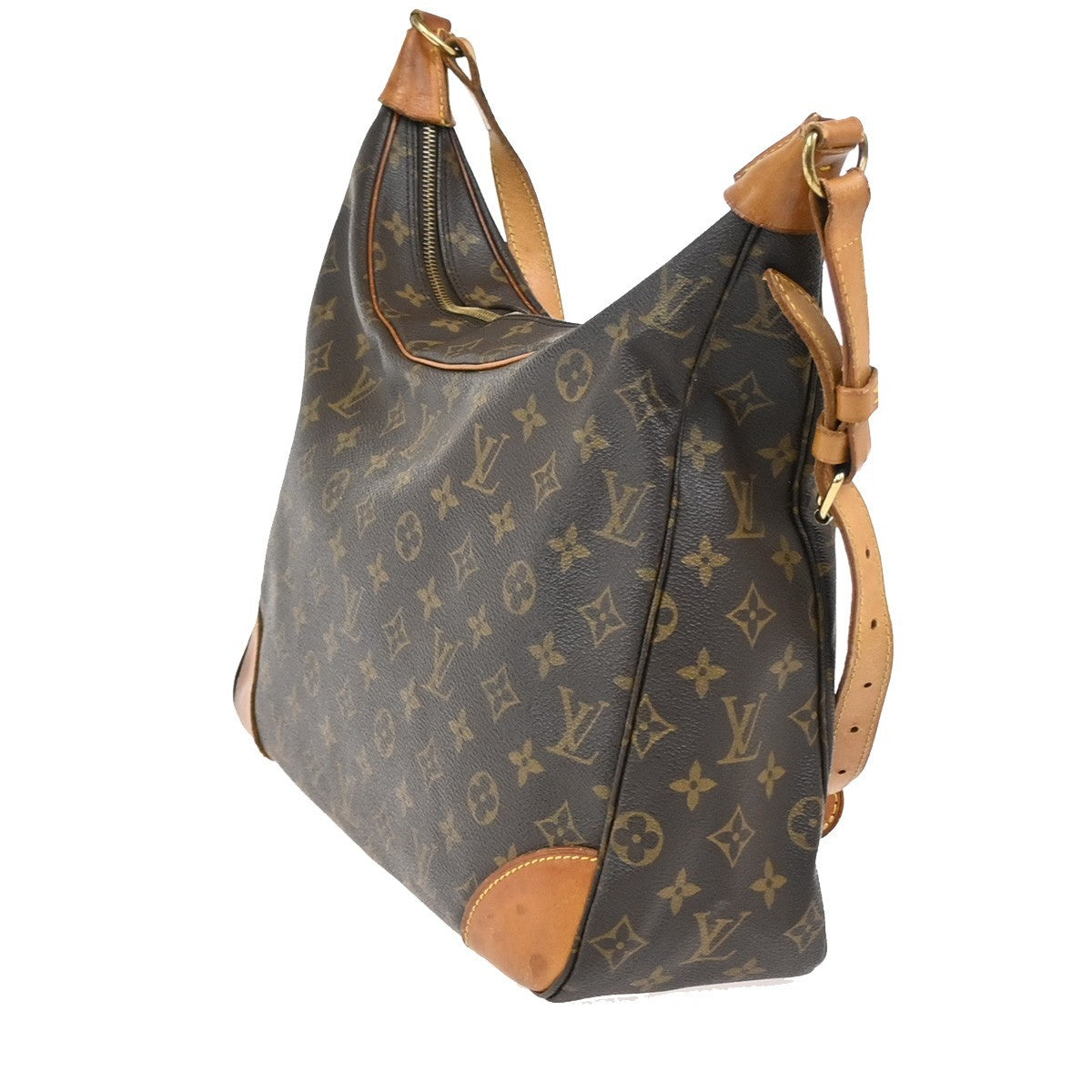 LOUIS VUITTON Boulogne 35 Shoulder Bag Monogram Leather Brown M51260 70YJ041