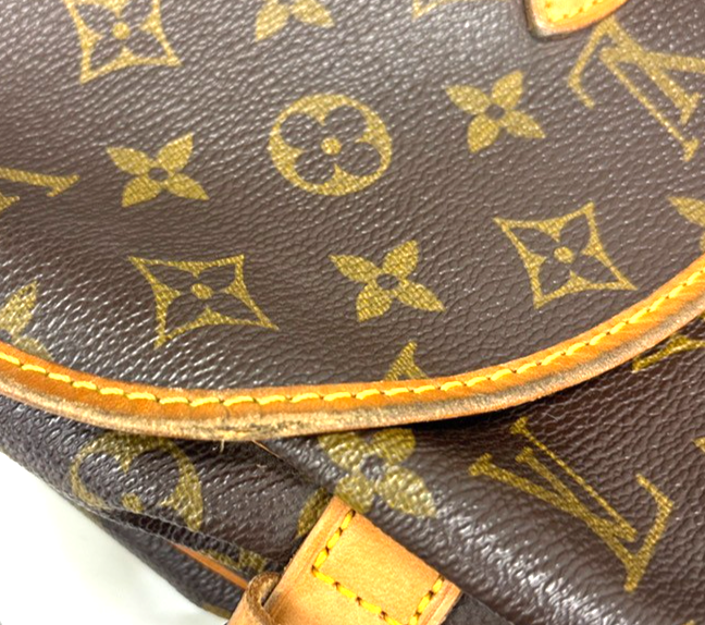 LOUIS VUITTON Logo Saumur 30 Shoulder Bag Monogram Leather BN USA M42256 74MA145