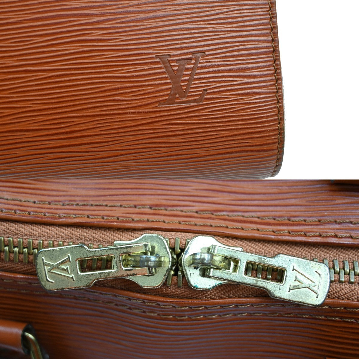 LOUIS VUITTON LV Logo Keepall45 Boston Hand Bag Epi Leather M42973 77RL415